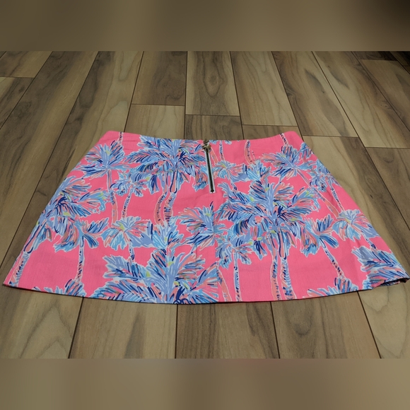 EUC! Lilly Pulitzer January Skort Flamingo Pink Nice Stems Size 2 - Picture 6 of 14